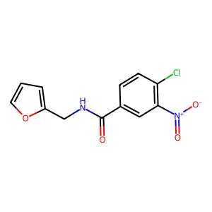 4-chloro-N-(furan-2-ylmethyl)-3-nitrobenzamide structure