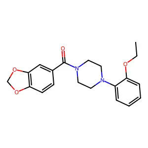 1,3-Benzodioxol-5-yl-[4-(2-ethoxyphenyl)piperazin-1-yl]methanone structure