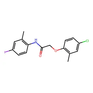2-(4-chloro-2-methylphenoxy)-N-(4-iodo-2-methylphenyl)acetamide structure