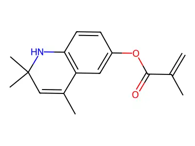 2-Methyl-acrylic acid 2,2,4-trimethyl-1,2-dihydro-quinolin-6-yl ester structure