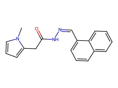 2-(1-Methyl-1H-pyrrol-2-YL)-N'-(1-naphthylmethylene)acetohydrazide structure