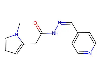 2-(1-methyl-1H-pyrrol-2-yl)-N'-[(E)-4-pyridinylmethylidene]acetohydrazide structure