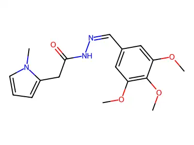 2-(1-Methyl-1H-pyrrol-2-YL)-N'-(3,4,5-trimethoxybenzylidene)acetohydrazide structure
