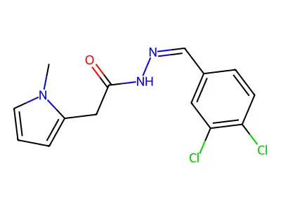 N'-(3,4-Dichlorobenzylidene)-2-(1-methyl-1H-pyrrol-2-YL)acetohydrazide structure