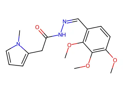 2-(1-Methyl-1H-pyrrol-2-YL)-N'-(2,3,4-trimethoxybenzylidene)acetohydrazide structure