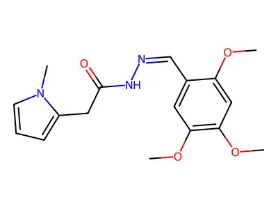 2-(1-Methyl-1H-pyrrol-2-YL)-N'-(2,4,5-trimethoxybenzylidene)acetohydrazide structure