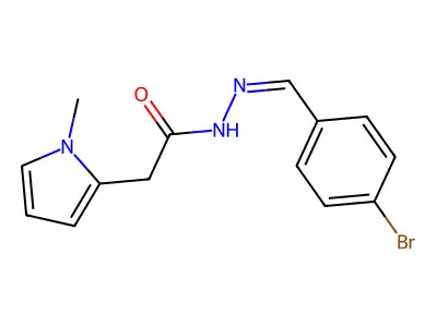 N'-(4-Bromobenzylidene)-2-(1-methyl-1H-pyrrol-2-YL)acetohydrazide structure