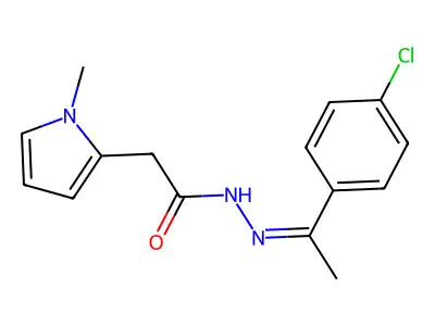 N'-[(1E)-1-(4-chlorophenyl)ethylidene]-2-(1-methyl-1H-pyrrol-2-yl)acetohydrazide structure