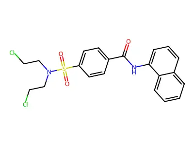 4-[bis(2-chloroethyl)sulfamoyl]-N-naphthalen-1-ylbenzamide structure