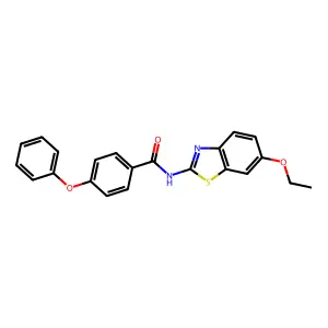 N-(6-ethoxy-1,3-benzothiazol-2-yl)-4-phenoxybenzamide structure