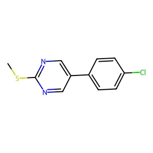 5-(4-Chlorophenyl)-2-(methylsulfanyl)pyrimidine structure