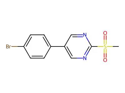 5-(4-Bromophenyl)-2-methylsulfonylpyrimidine structure