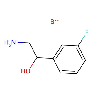 Benzyl alcohol, alpha-(aminomethyl)-m-fluoro-, hydrobromide structure