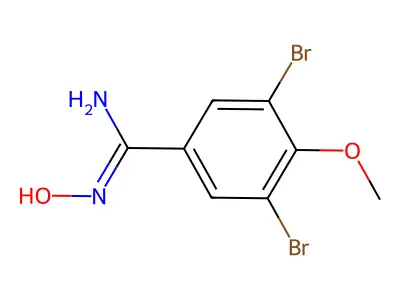 3,5-Dibromo-N'-hydroxy-4-methoxybenzene-carboximidamide structure