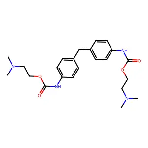 Bis(2-dimethylaminoethyl) 4,4'-methylenebis(N-phenylcarbamate) structure