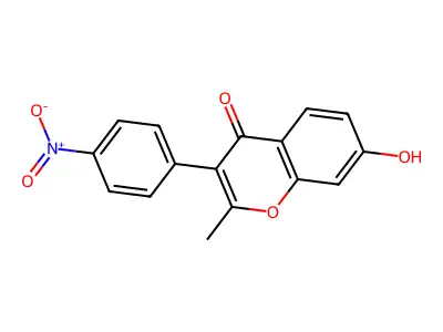 7-hydroxy-2-methyl-3-(4-nitrophenyl)-4H-chromen-4-one structure