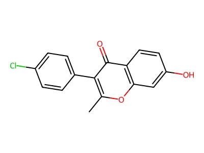 3-(4-Chlorophenyl)-7-hydroxy-2-methylchromen-4-one structure