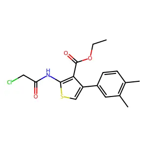 Ethyl 2-(2-chloroacetamido)-4-(3,4-dimethylphenyl)thiophene-3-carboxylate structure