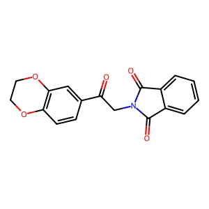 2-[2-(2,3-dihydro-1,4-benzodioxin-6-yl)-2-oxoethyl]-2,3-dihydro-1H-isoindole-1,3-dione structure