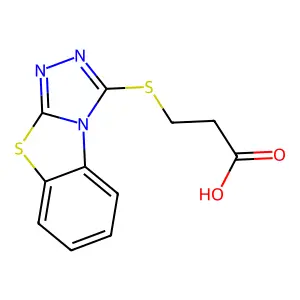 3-(Benzo[4,5]thiazolo[2,3-c][1,2,4]triazol-3-ylsulfanyl)-propionic acid structure