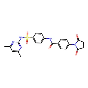 N-{4-[(4,6-dimethylpyrimidin-2-yl)sulfamoyl]phenyl}-4-(2,5-dioxopyrrolidin-1-yl)benzamide structure