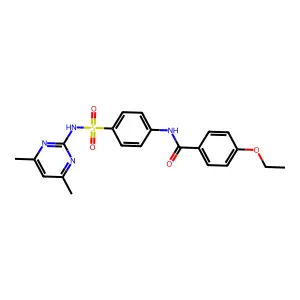 N-(4-{[(4,6-dimethyl-2-pyrimidinyl)amino]sulfonyl}phenyl)-4-ethoxybenzamide structure