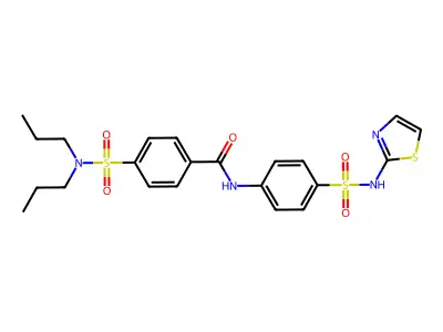 4-(N,N-dipropylsulfamoyl)-N-(4-(N-(thiazol-2-yl)sulfamoyl)phenyl)benzamide structure