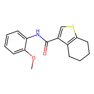 N-(2-methoxyphenyl)-4,5,6,7-tetrahydro-1-benzothiophene-3-carboxamide structure