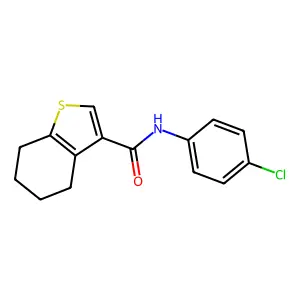 N-(4-chlorophenyl)-4,5,6,7-tetrahydro-1-benzothiophene-3-carboxamide structure