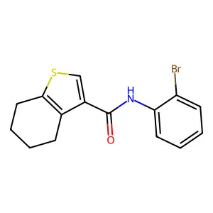 N-(2-bromophenyl)-4,5,6,7-tetrahydro-1-benzothiophene-3-carboxamide structure