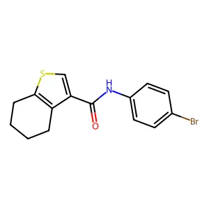 N-(4-bromophenyl)-4,5,6,7-tetrahydro-1-benzothiophene-3-carboxamide structure