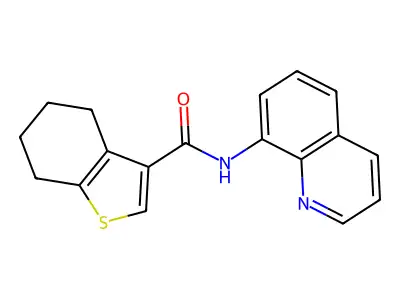 N-quinolin-8-yl-4,5,6,7-tetrahydro-1-benzothiophene-3-carboxamide structure