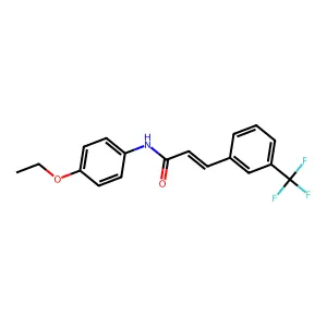 (2E)-N-(4-ethoxyphenyl)-3-[3-(trifluoromethyl)phenyl]prop-2-enamide structure