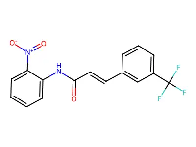 (2E)-N-(2-nitrophenyl)-3-[3-(trifluoromethyl)phenyl]prop-2-enamide structure