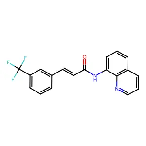 (E)-N-quinolin-8-yl-3-[3-(trifluoromethyl)phenyl]prop-2-enamide structure