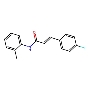 (2E)-3-(4-fluorophenyl)-N-(2-methylphenyl)prop-2-enamide structure