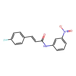 (2E)-3-(4-fluorophenyl)-N-(3-nitrophenyl)prop-2-enamide structure