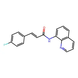 (E)-3-(4-fluorophenyl)-N-quinolin-8-ylprop-2-enamide structure
