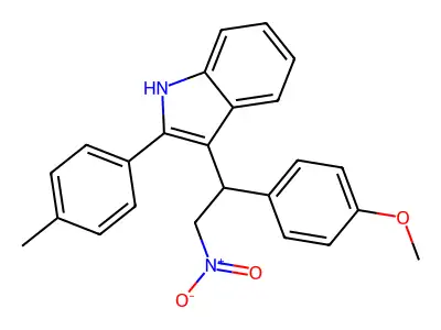 3-[1-(4-methoxyphenyl)-2-nitroethyl]-2-(4-methylphenyl)-1H-indole structure