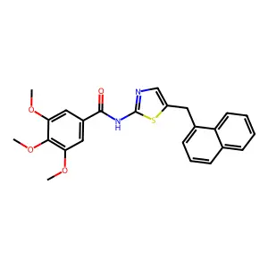 3,4,5-trimethoxy-N-(5-(naphthalen-1-ylmethyl)thiazol-2-yl)benzamide structure