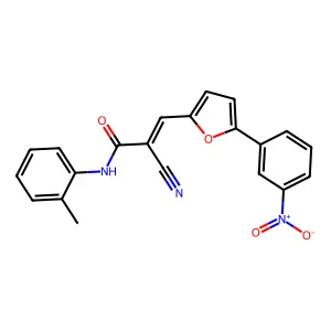 (E)-2-cyano-3-(5-(3-nitrophenyl)furan-2-yl)-N-(o-tolyl)acrylamide structure