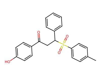 1-(4-Hydroxyphenyl)-3-(4-methylphenyl)sulfonyl-3-phenylpropan-1-one structure