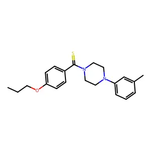 [4-(3-Methylphenyl)piperazin-1-yl]-(4-propoxyphenyl)methanethione structure