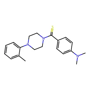 [4-(Dimethylamino)phenyl][4-(2-methylphenyl)piperazin-1-yl]methanethione structure