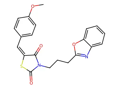 3-[3-(2-Benzoxazolyl)propyl]-5-[(4-methoxyphenyl)methylene]-2,4-thiazolidinedione structure