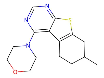 4-(7-Methyl-5,6,7,8-tetrahydro-[1]benzothiolo[2,3-d]pyrimidin-4-yl)morpholine structure