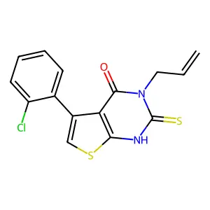 3-allyl-5-(2-chlorophenyl)-2-thioxo-2,3-dihydrothieno[2,3-d]pyrimidin-4(1H)-one structure