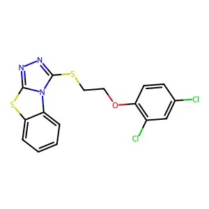 3-{[2-(2,4-dichlorophenoxy)ethyl]sulfanyl}[1,2,4]triazolo[3,4-b][1,3]benzothiazole structure