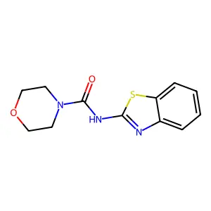 N-(1,3-benzothiazol-2-yl)morpholine-4-carboxamide structure