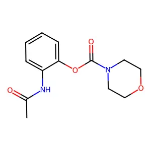 2-Acetamidophenyl morpholine-4-carboxylate structure